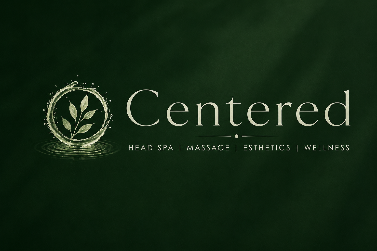 Centered, Head spa, massage & wellness identity
