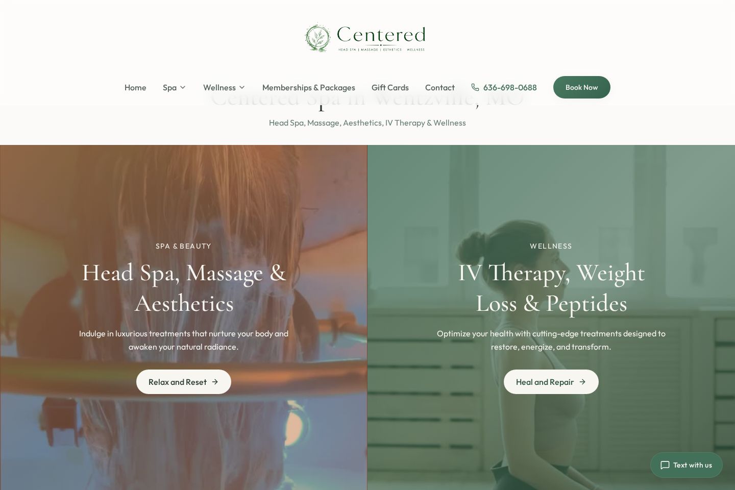 Centered Spa, centeredspa.com · head spa & wellness